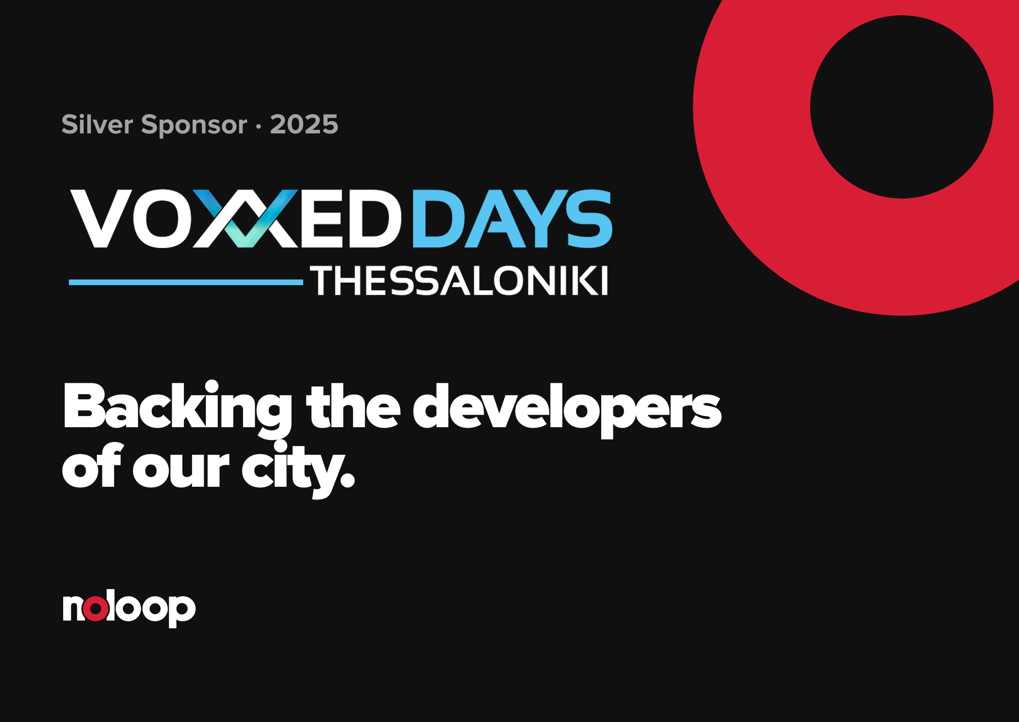 noloop joins Voxxed Days Thessaloniki 2025 as Silver Sponsor